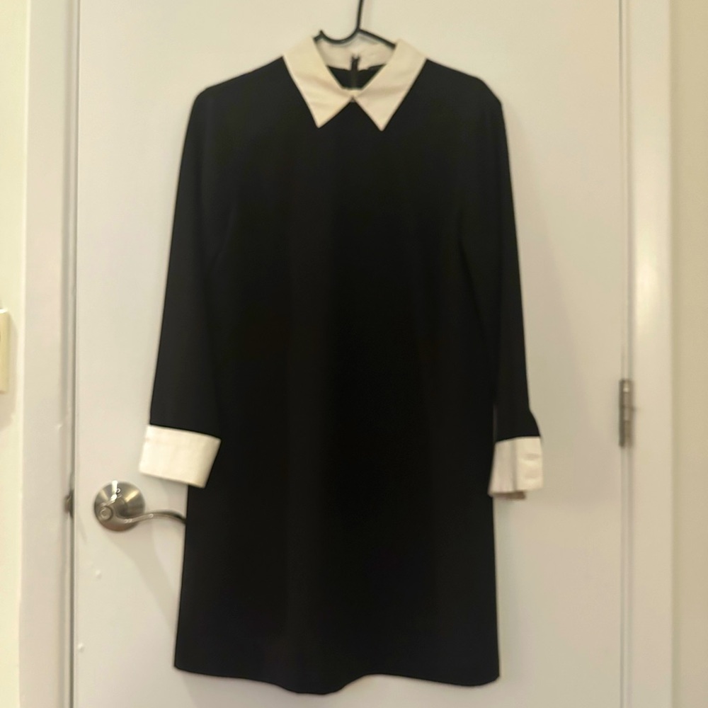 Alice + Olivia Black Dress White Collar
